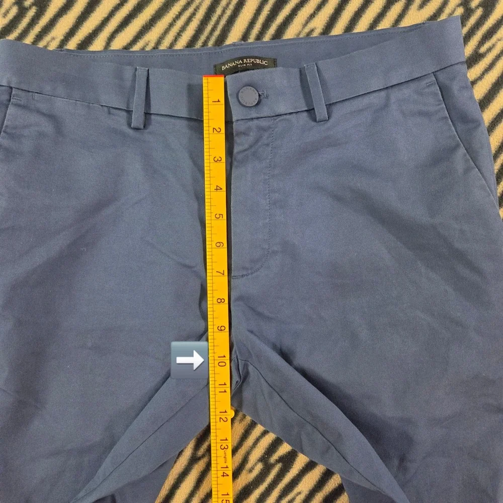 Banana Republic Slim Fit Chino Pants 2 Pack Tan Navy Blue 31x30 Mens Trousers